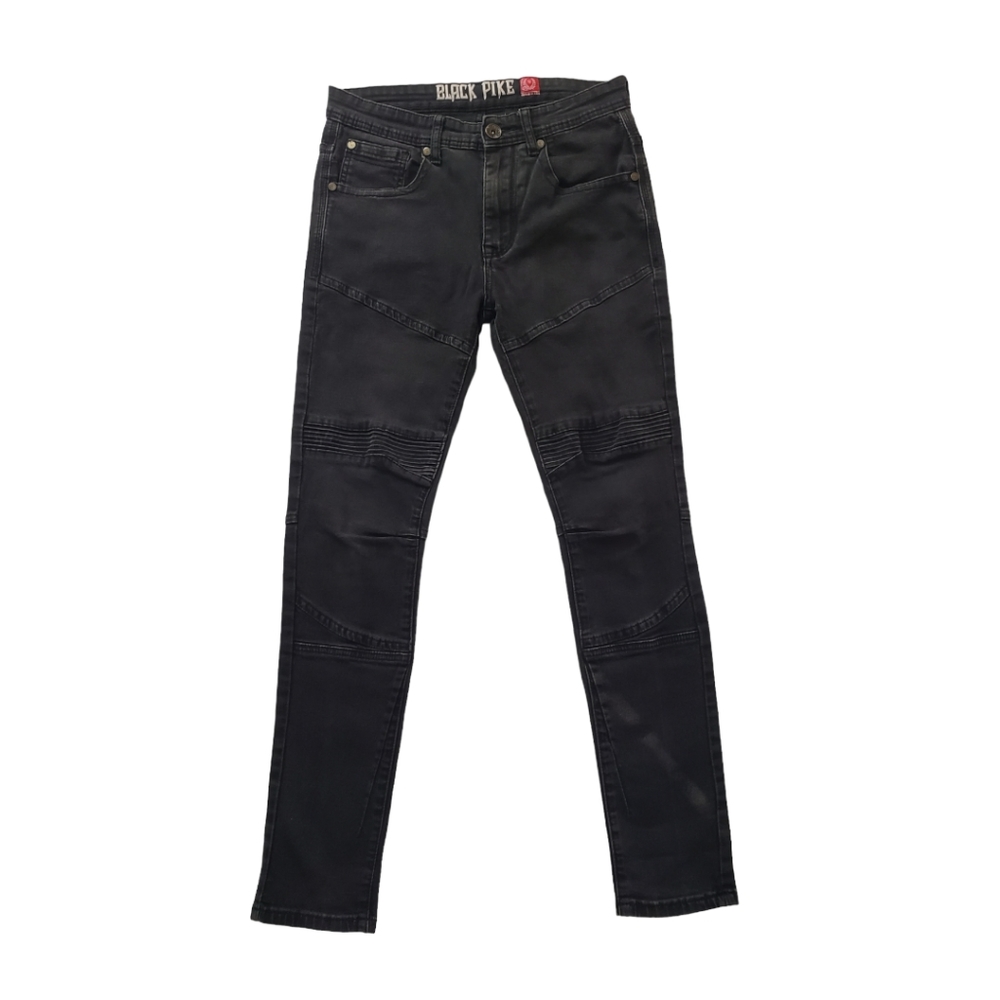 Black Pike Skinny "Biker" Jeans